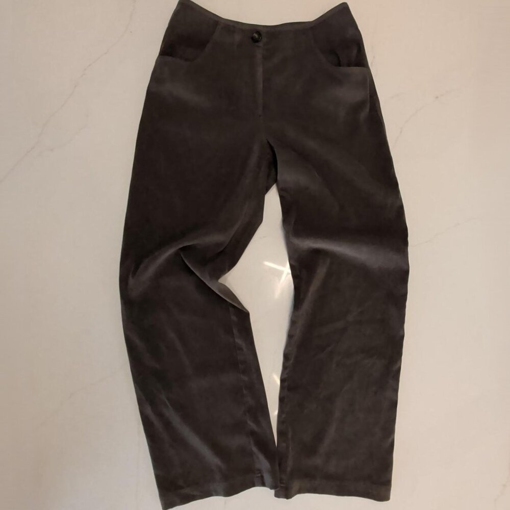 J Jill Sz 4 Soft Women's Brown Straight Leg Trouser Casual Office Pants Pockets
